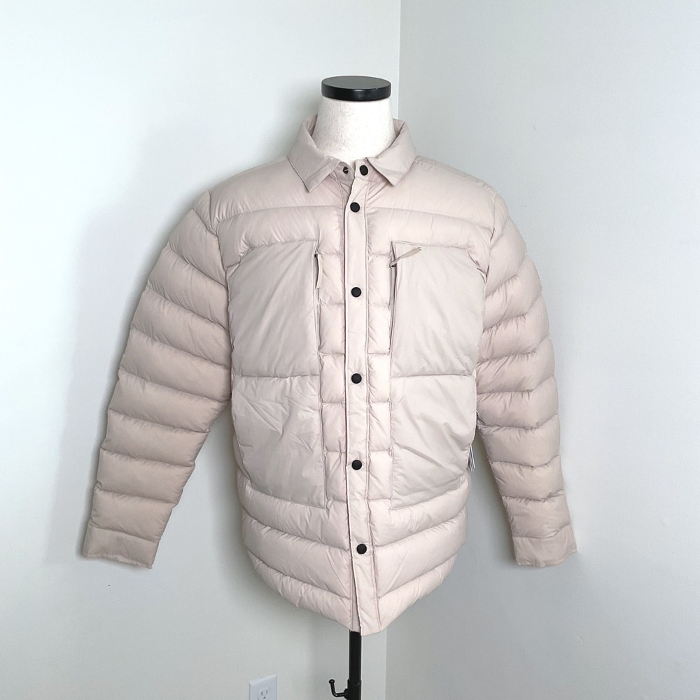 Obermeyer Explorer Down Shirt Cement 600 Fill Puffer Jacket Mens L NEW